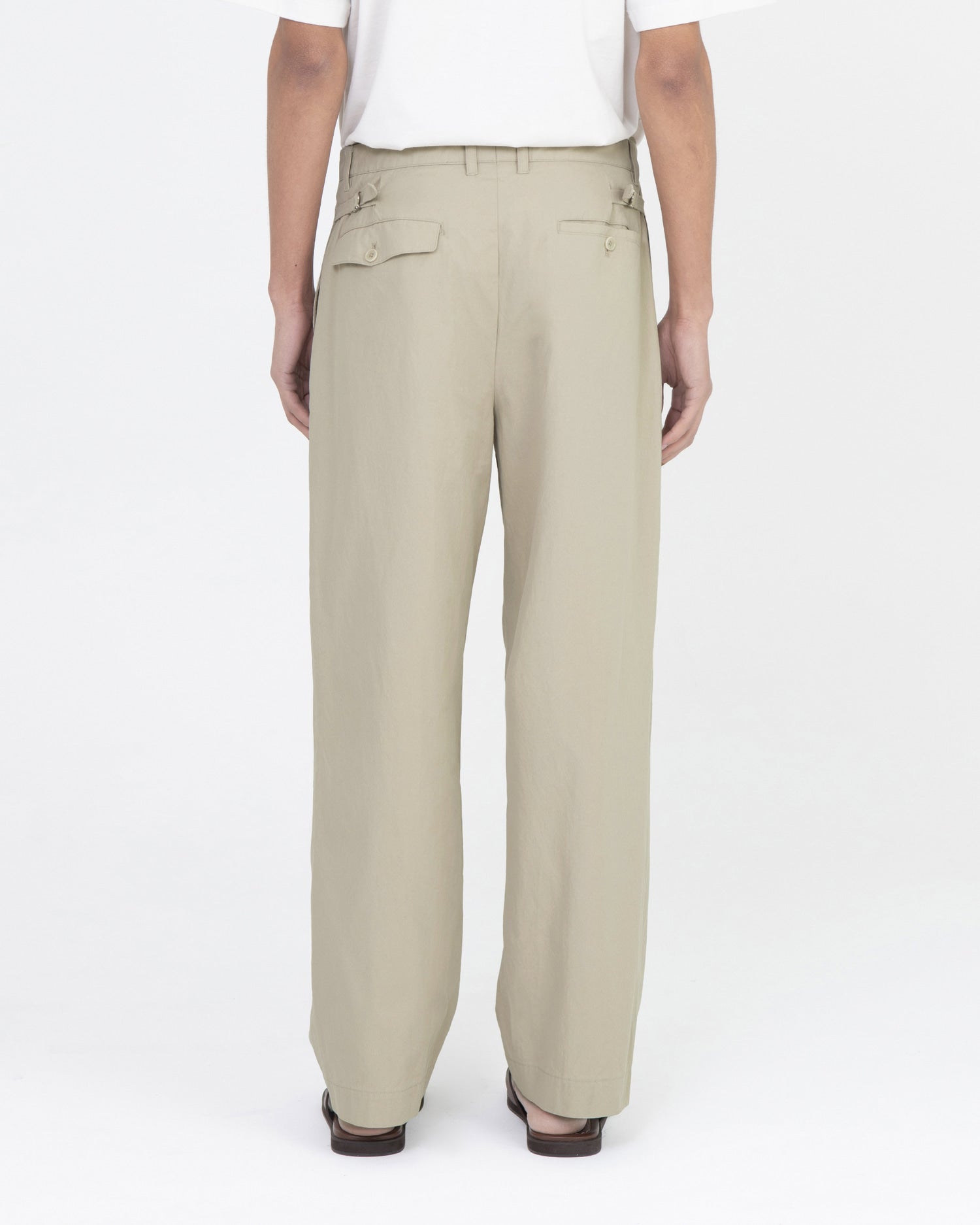 Brownyard - Loose Tapered Cotton Pants (Stone) product image 2 | TRAB K-Fashion Australia