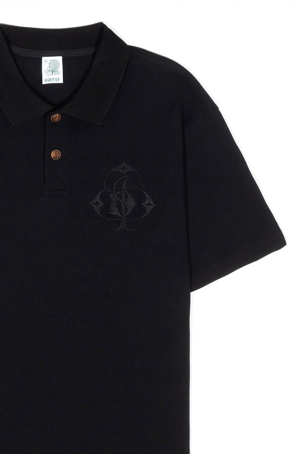 Ioedle - Clover Embroidered Pique (Black) product image 5 | TRAB K-Fashion Australia
