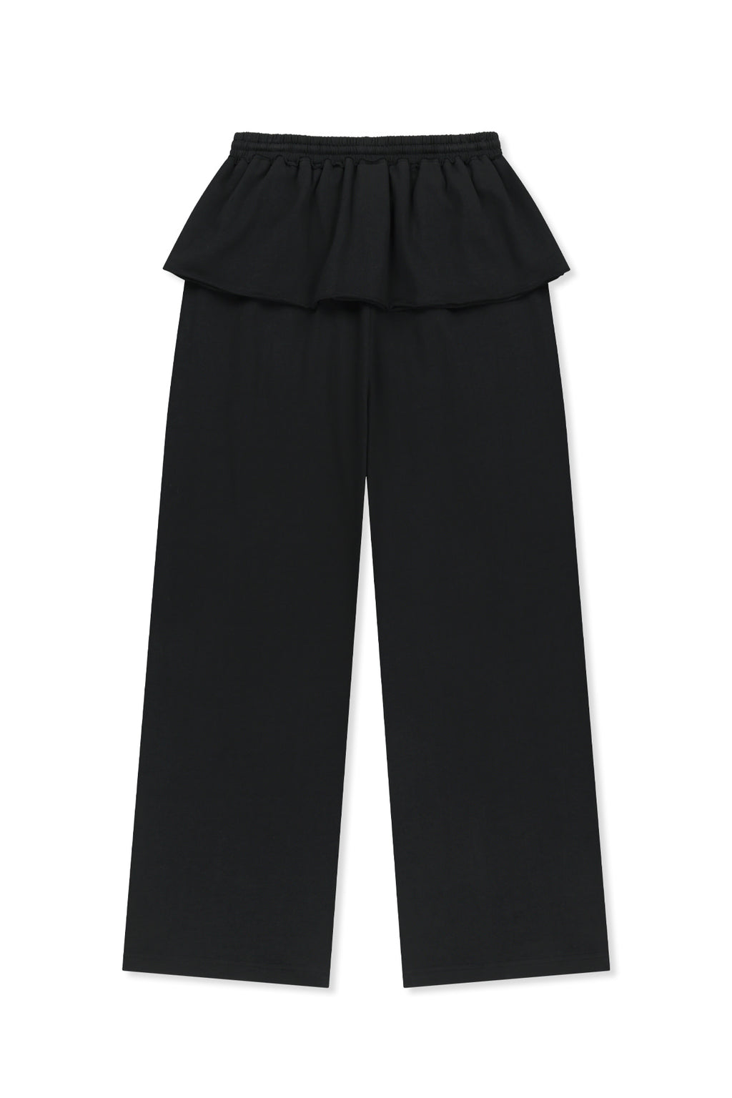 Matin Kim - Layered Skirt Jersey Pants (Black) product image 2 | TRAB K-Fashion Australia