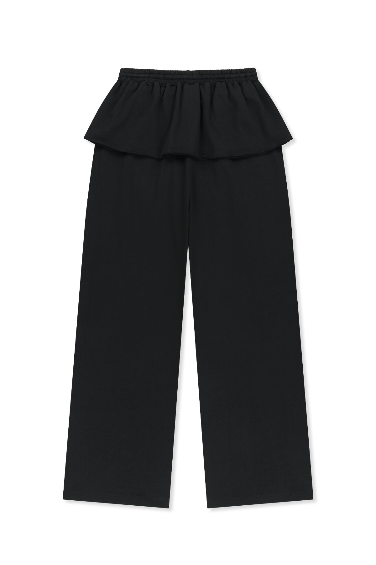Matin Kim - Layered Skirt Jersey Pants (Black) product image 2 | TRAB K-Fashion Australia