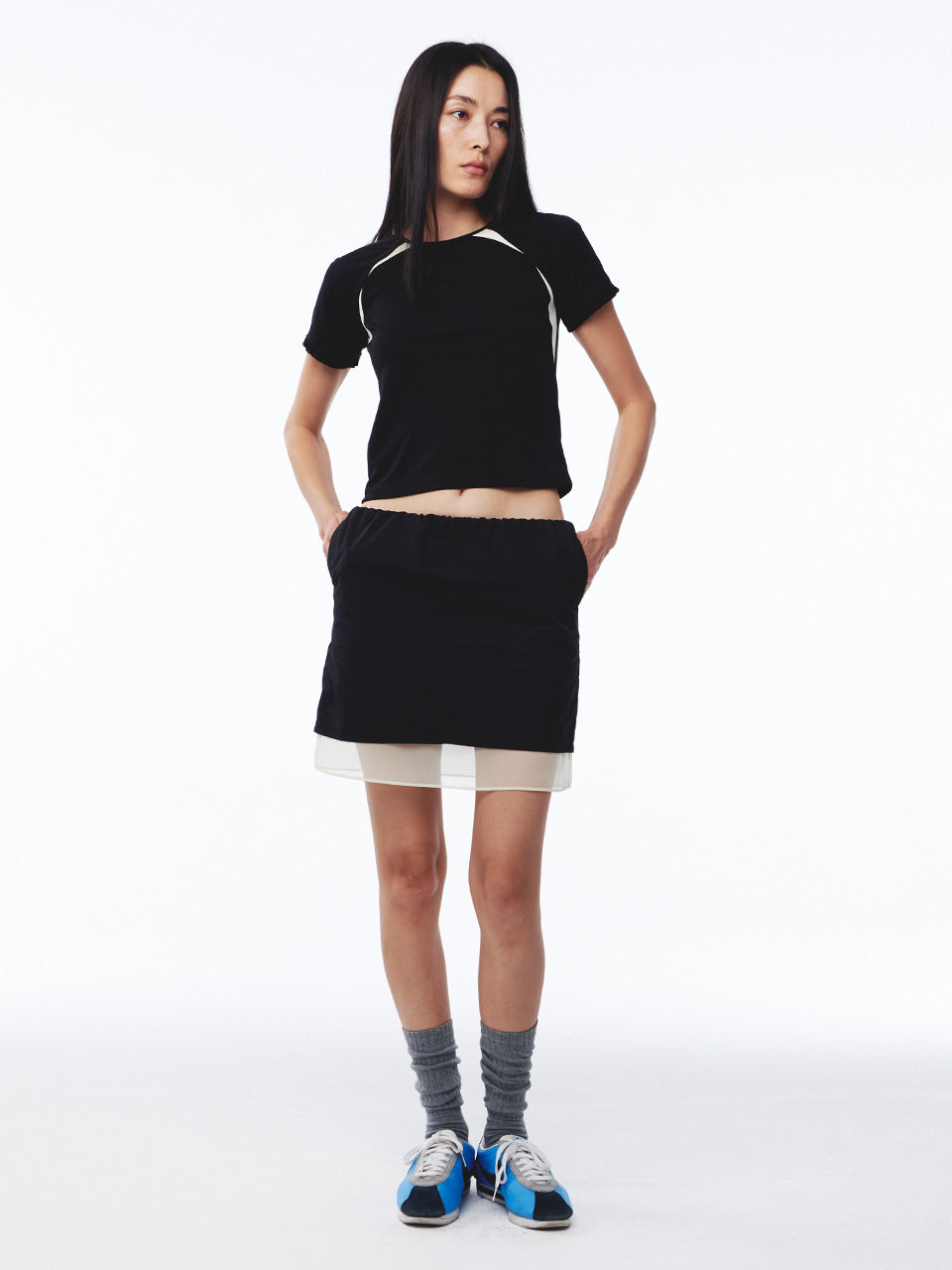 Kijun - Frill Backless Top (Black) product image 2 | TRAB K-Fashion Australia