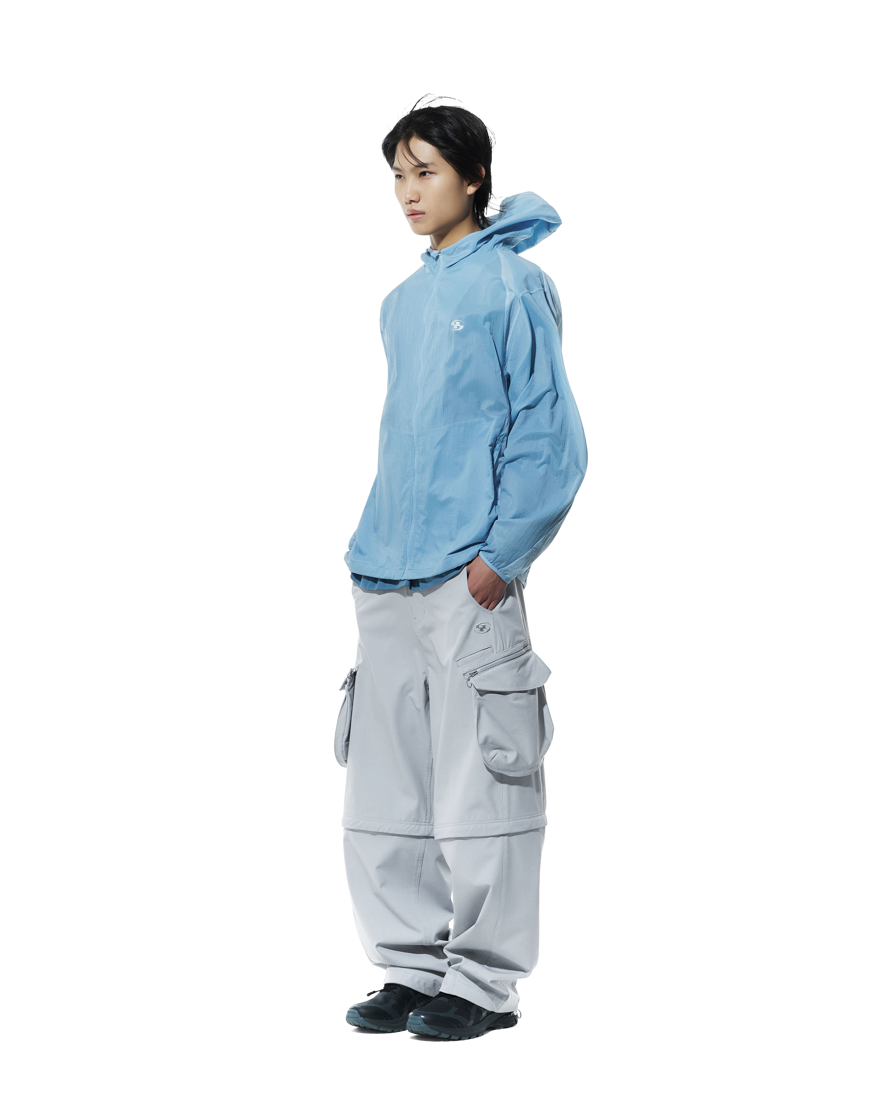 San San Gear - 2Way Pocket Pants (Blue Grey) product image 2 | TRAB K-Fashion Australia