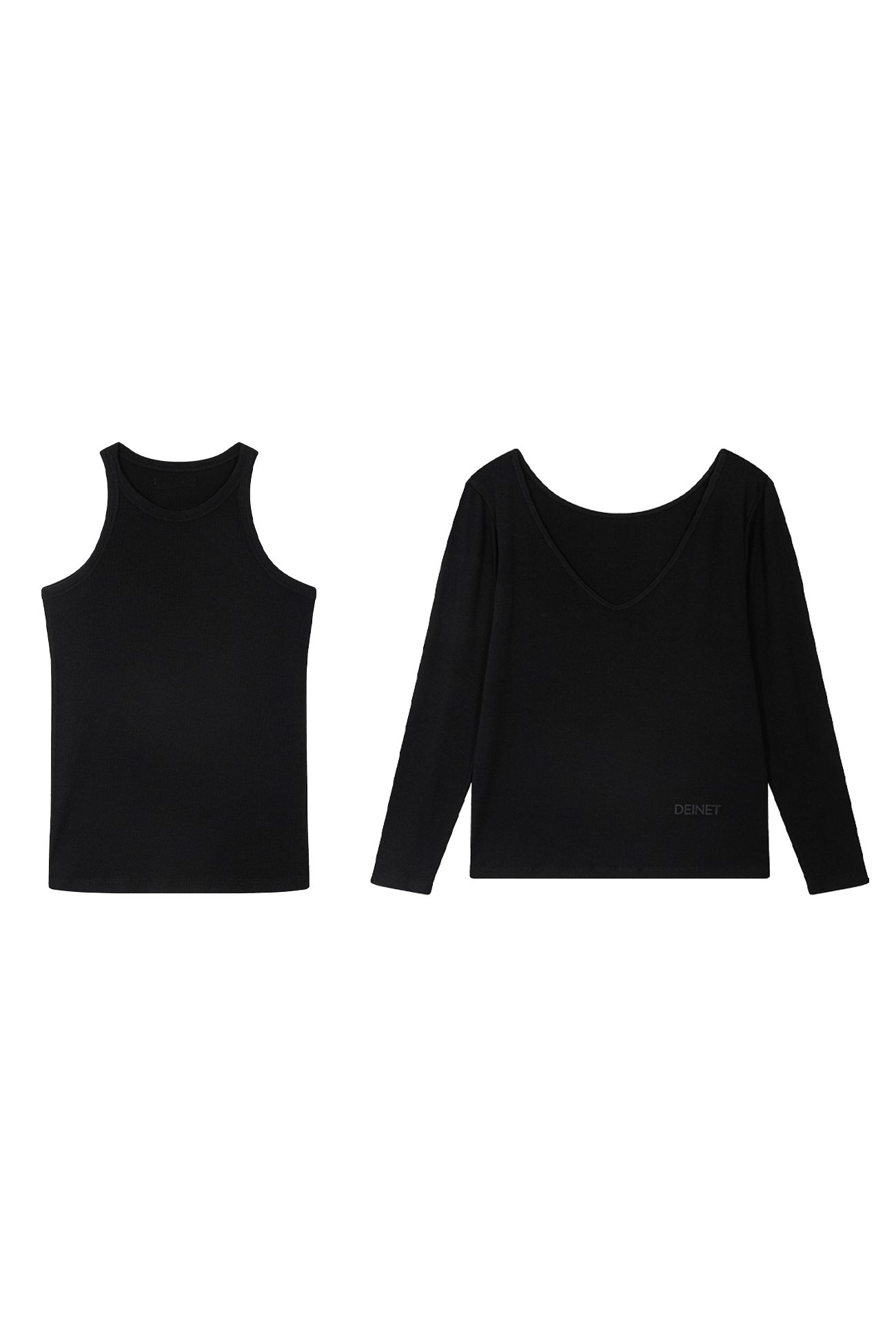 Deinet - Layered Formal T-Shirt Set (Black) product image 1 | TRAB K-Fashion Australia