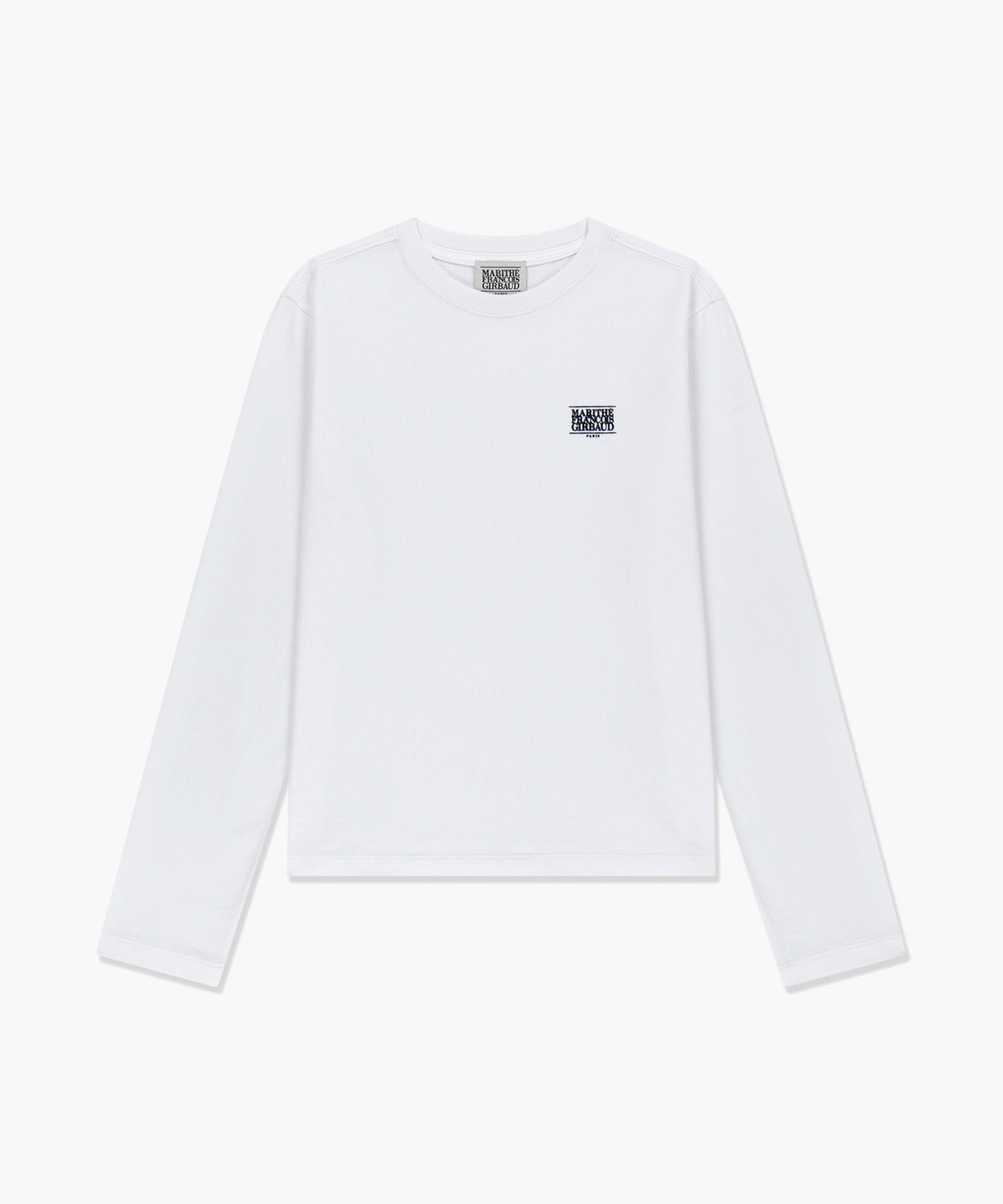 Marithe & Francois Girbaud - Small Classic Logo Long Sleeve Tee (White) product image 5 | TRAB K-Fashion Australia