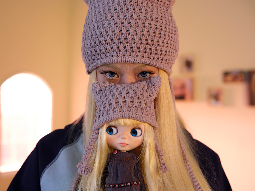 Coyseio - Coyseio X Blythe Cat Twine Beanie (Ash Pink) product image 6 | TRAB K-Fashion Australia