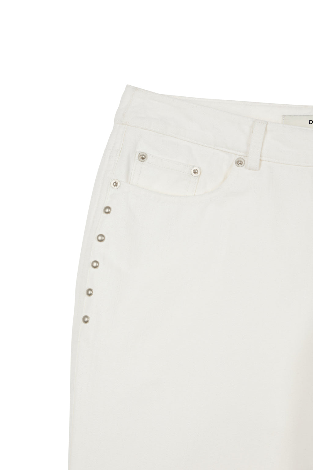 Deinet - Stud Line Damege Boots Cut Denim (White) product image 4 | TRAB K-Fashion Australia