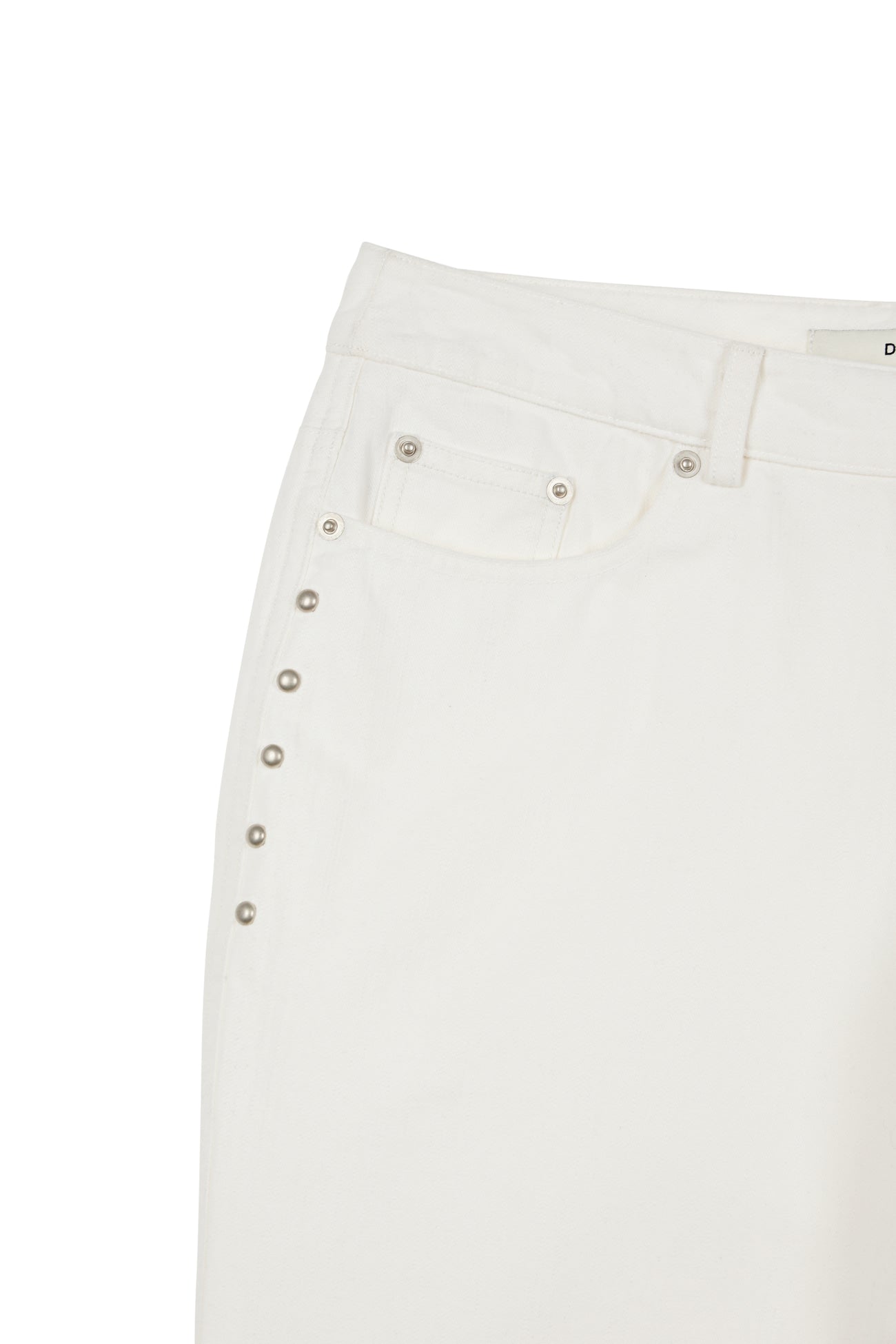 Deinet - Stud Line Damege Boots Cut Denim (White) product image 4 | TRAB K-Fashion Australia