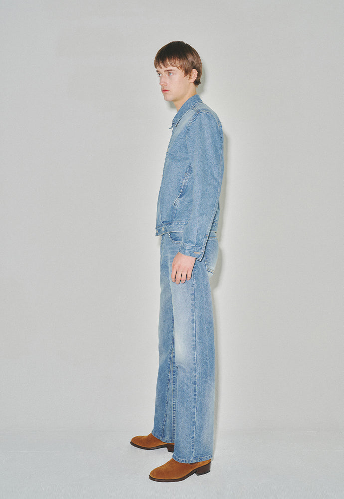 Tonywack - Constructed Pleats Denim Jacket (Faded Vintage Blue) product image 2 | TRAB K-Fashion Australia