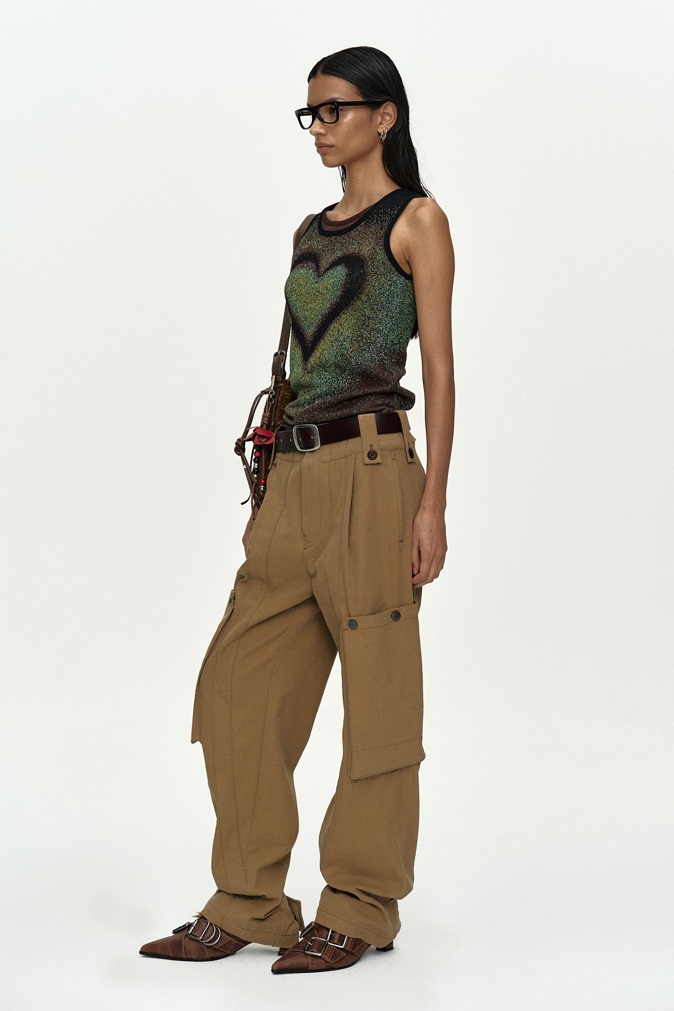 Andersson Bell - Airbrush Love Tank Top (Green) product image 3 | TRAB K-Fashion Australia
