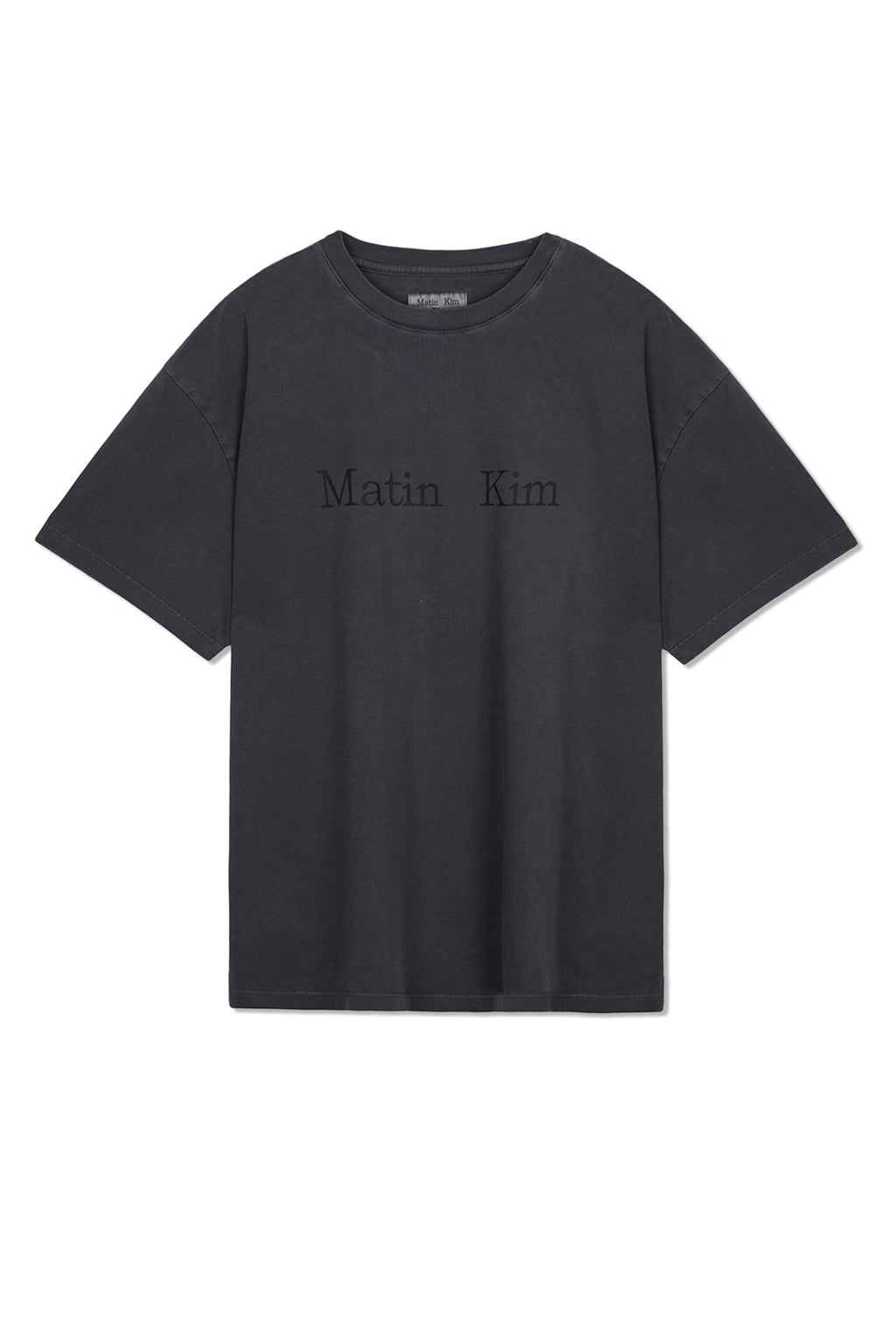 Matin Kim - Pigment Logo Top (Dark Grey) product image 1 | TRAB K-Fashion Australia