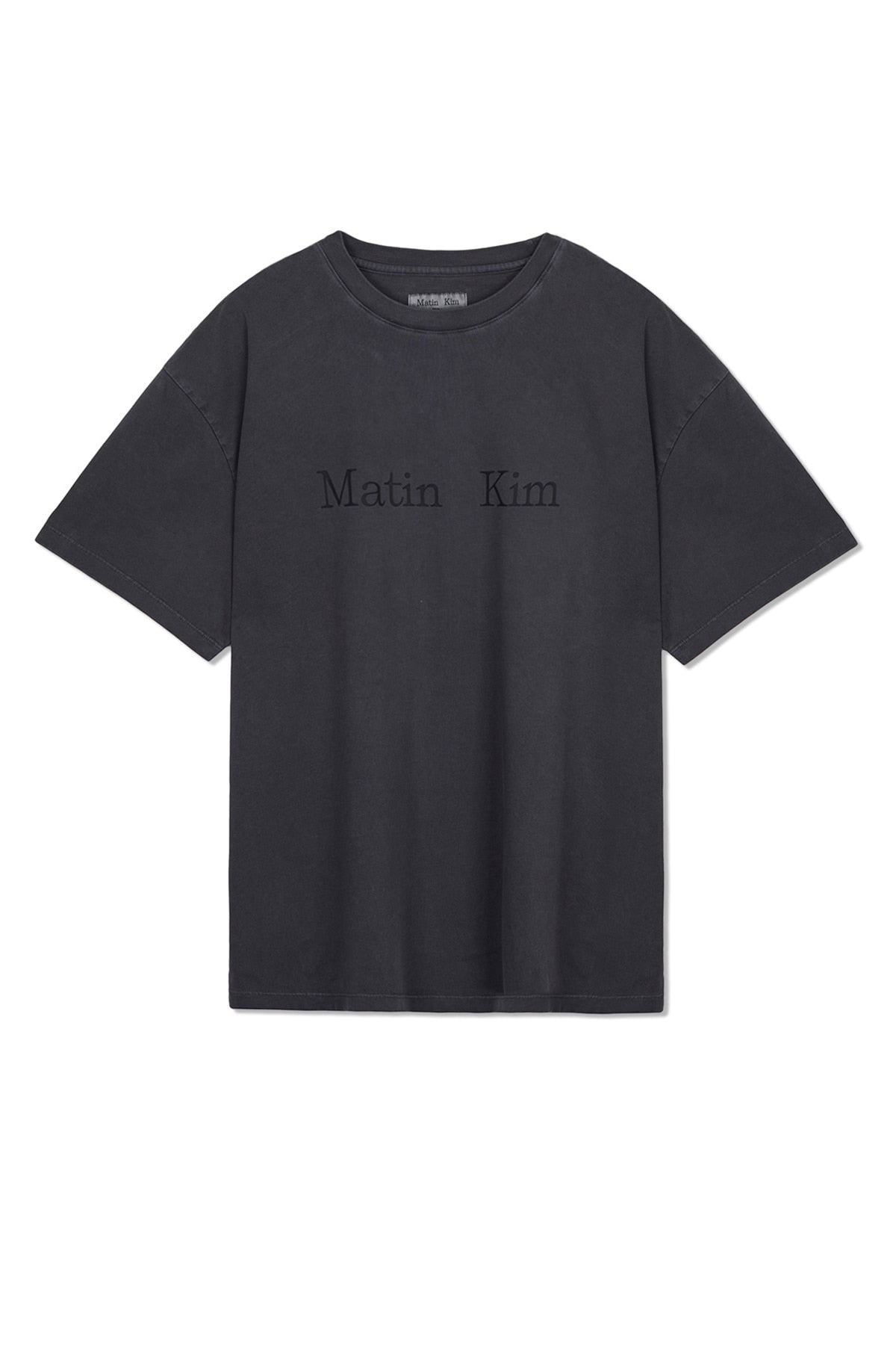 Matin Kim - Pigment Logo Top (Dark Grey) product image 1 | TRAB K-Fashion Australia