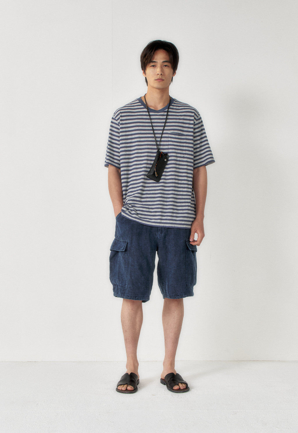 Art if acts - Linen M-51 Shorts (Indigo) product image 2 | TRAB K-Fashion Australia