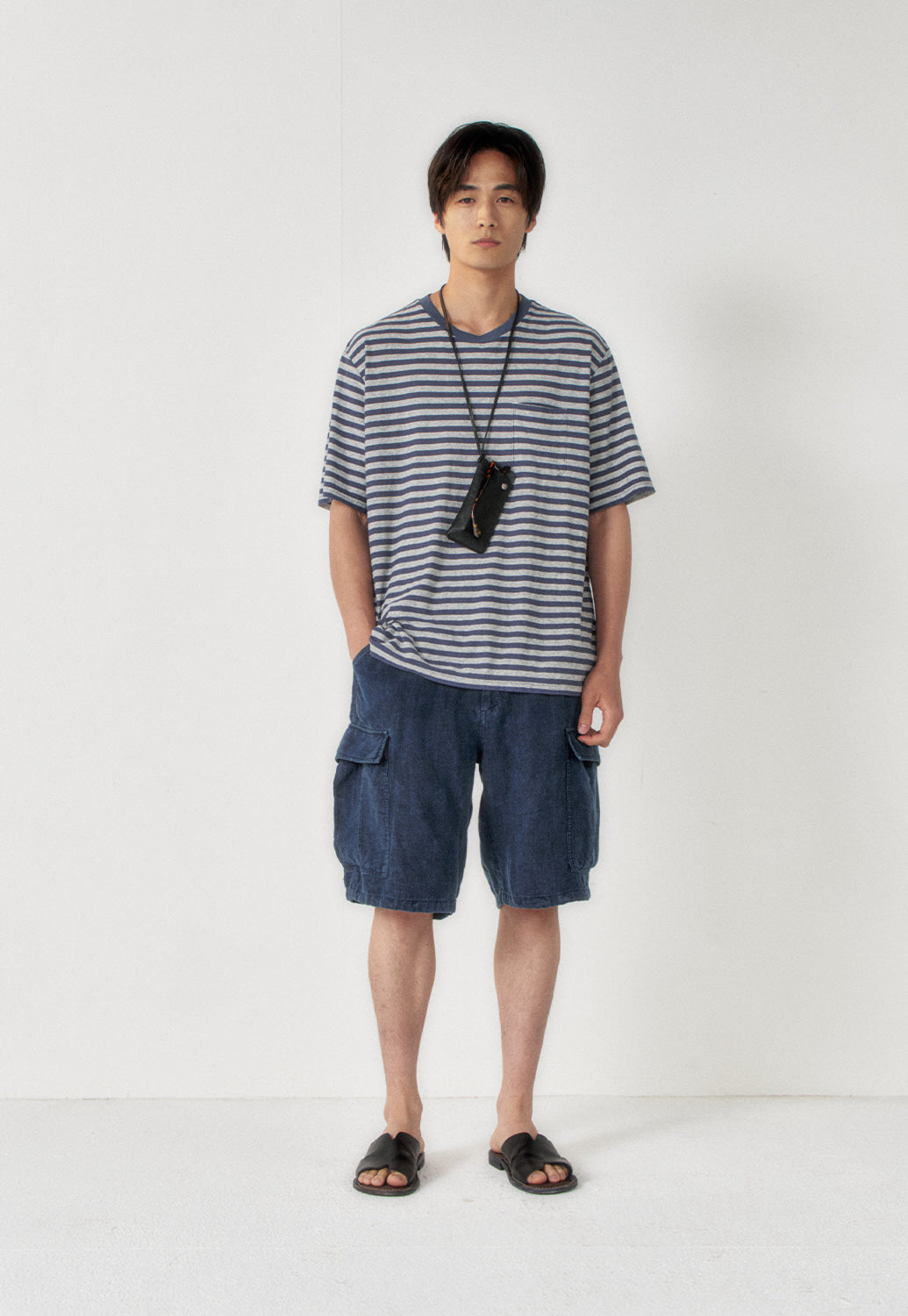 Art if acts - Linen M-51 Shorts (Indigo) product image 2 | TRAB K-Fashion Australia
