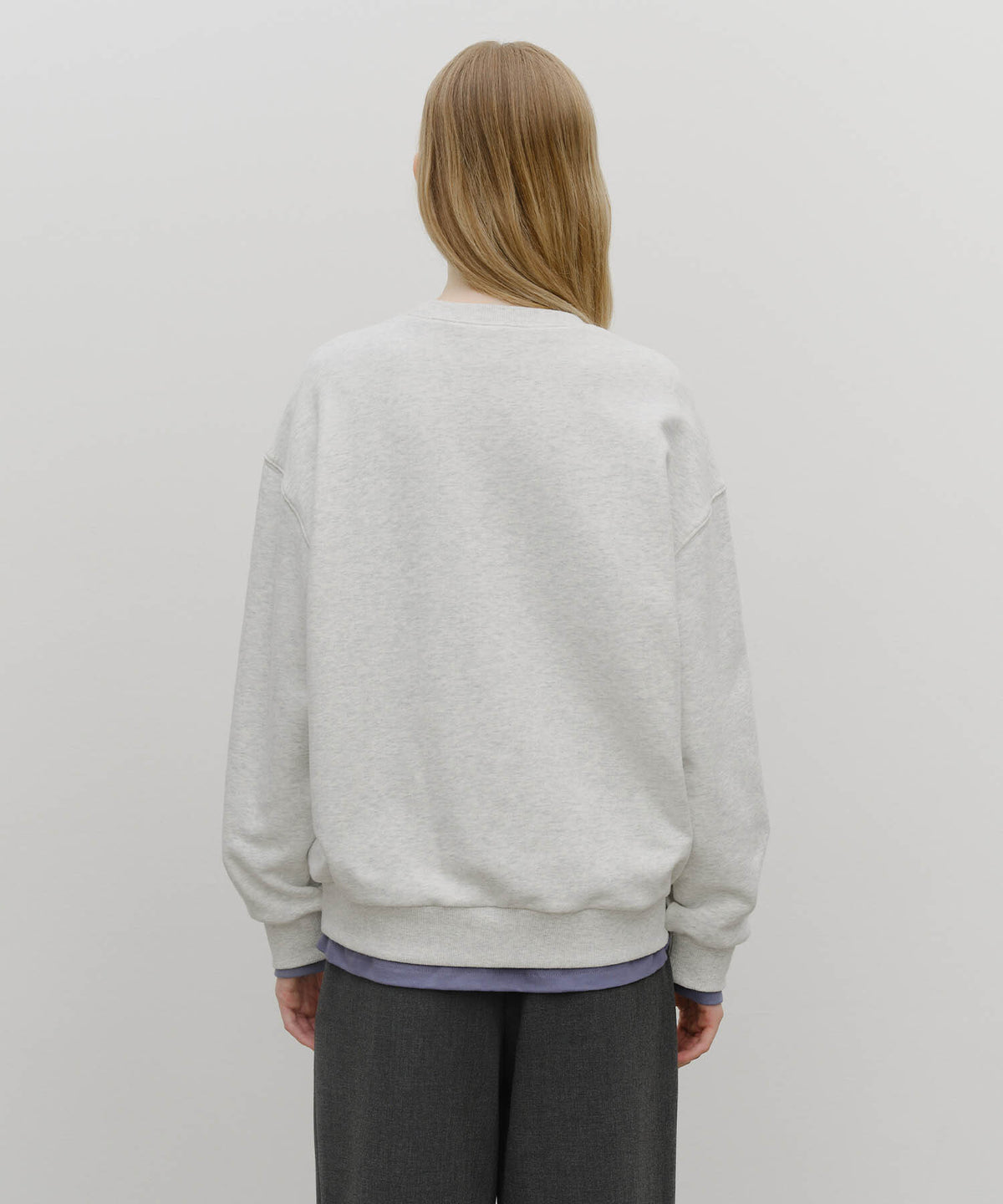 Marithe & Francois Girbaud - Winery Applique Logo Over Fit Sweatshirt (Light Heather Gray) product image 3 | TRAB K-Fashion Australia