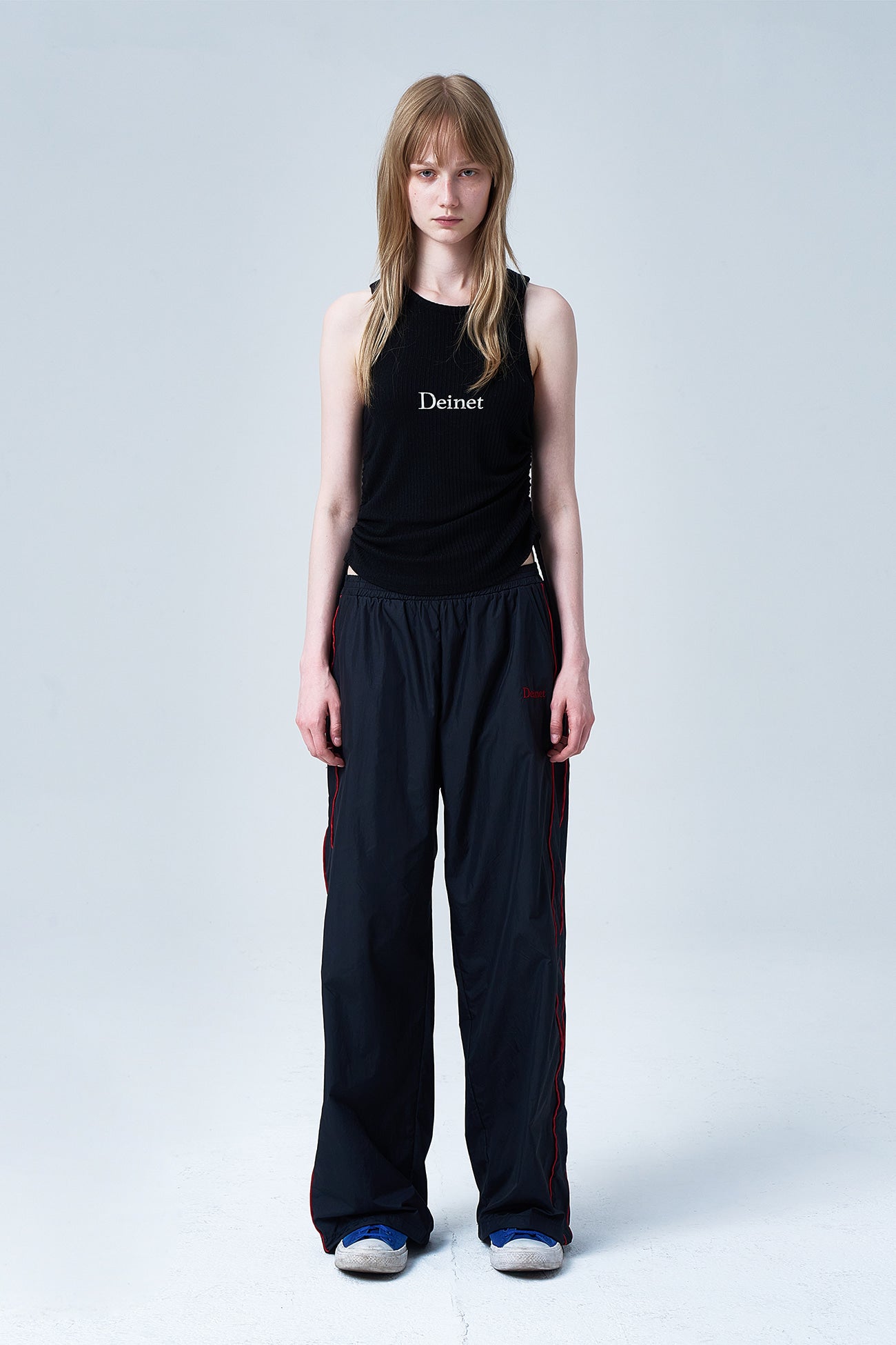Deinet - Logo Shirring Sleeveless (Black) product image 1 | TRAB K-Fashion Australia