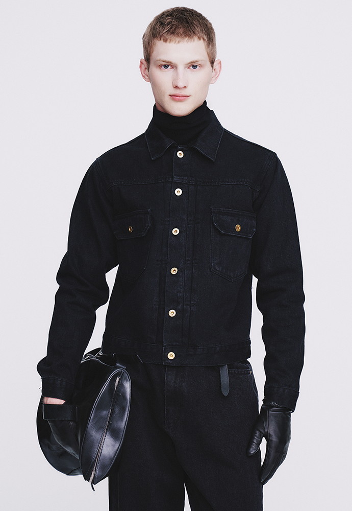 Tonywack - Type Ii Cropped Denim Jacket (Rinsed Black) product image 6 | TRAB K-Fashion Australia