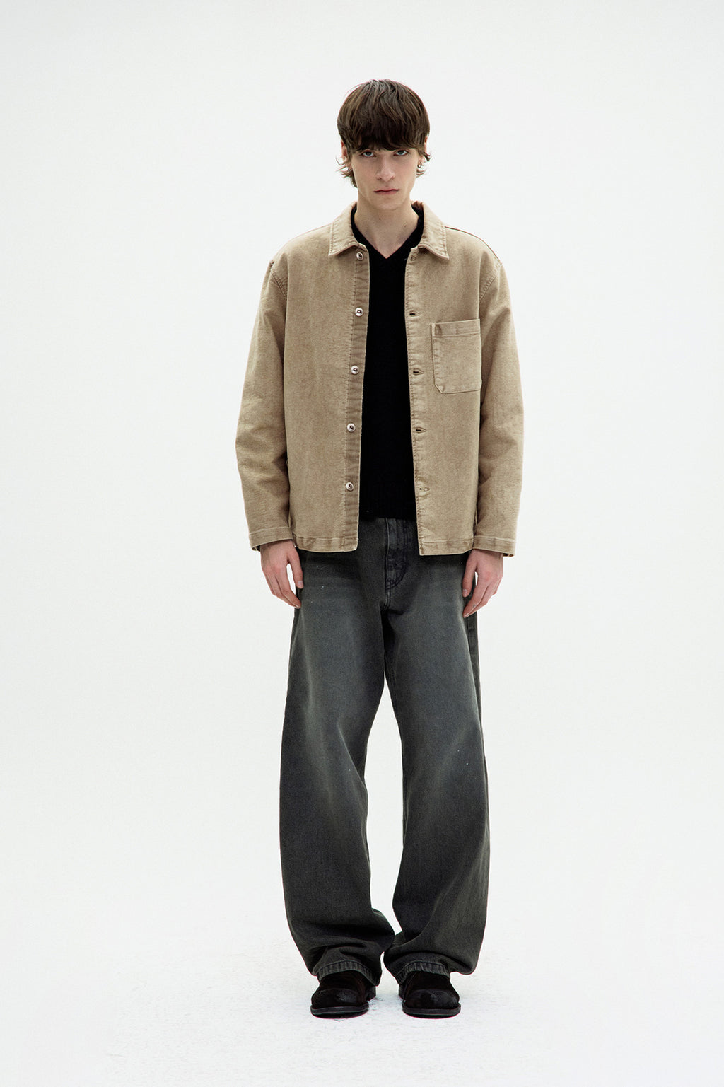 Coor - Garment Dyed Rumberjack Shirt (Beige) product image 2 | TRAB K-Fashion Australia