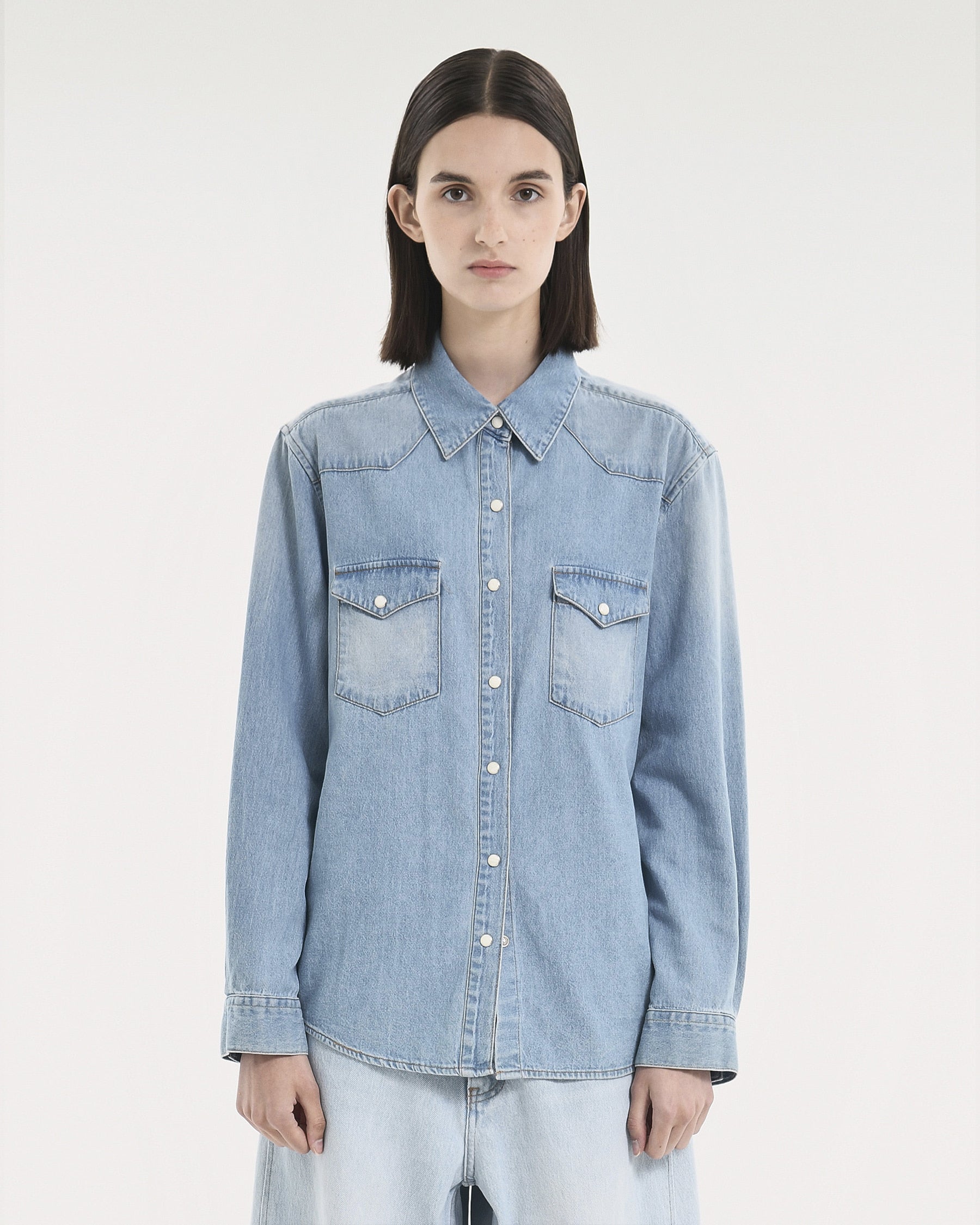 Brownyard - Denim Western Shirt (Blue) product image 1 | TRAB K-Fashion Australia