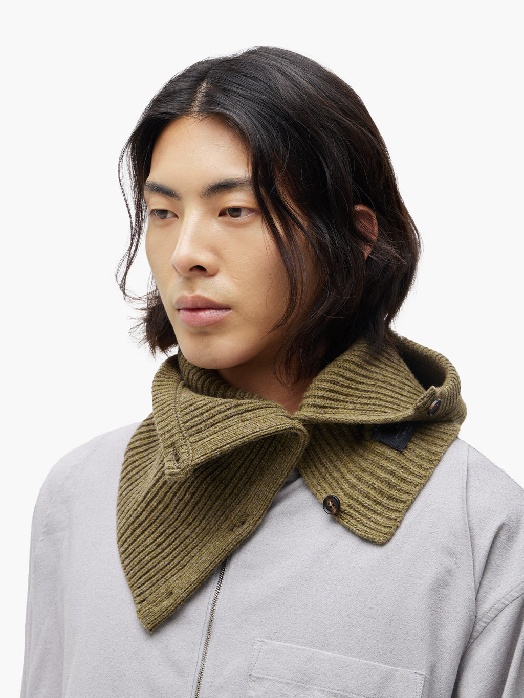 Jiyong Kim - Button Closure Balaclava (Khaki) product image 5 | TRAB K-Fashion Australia