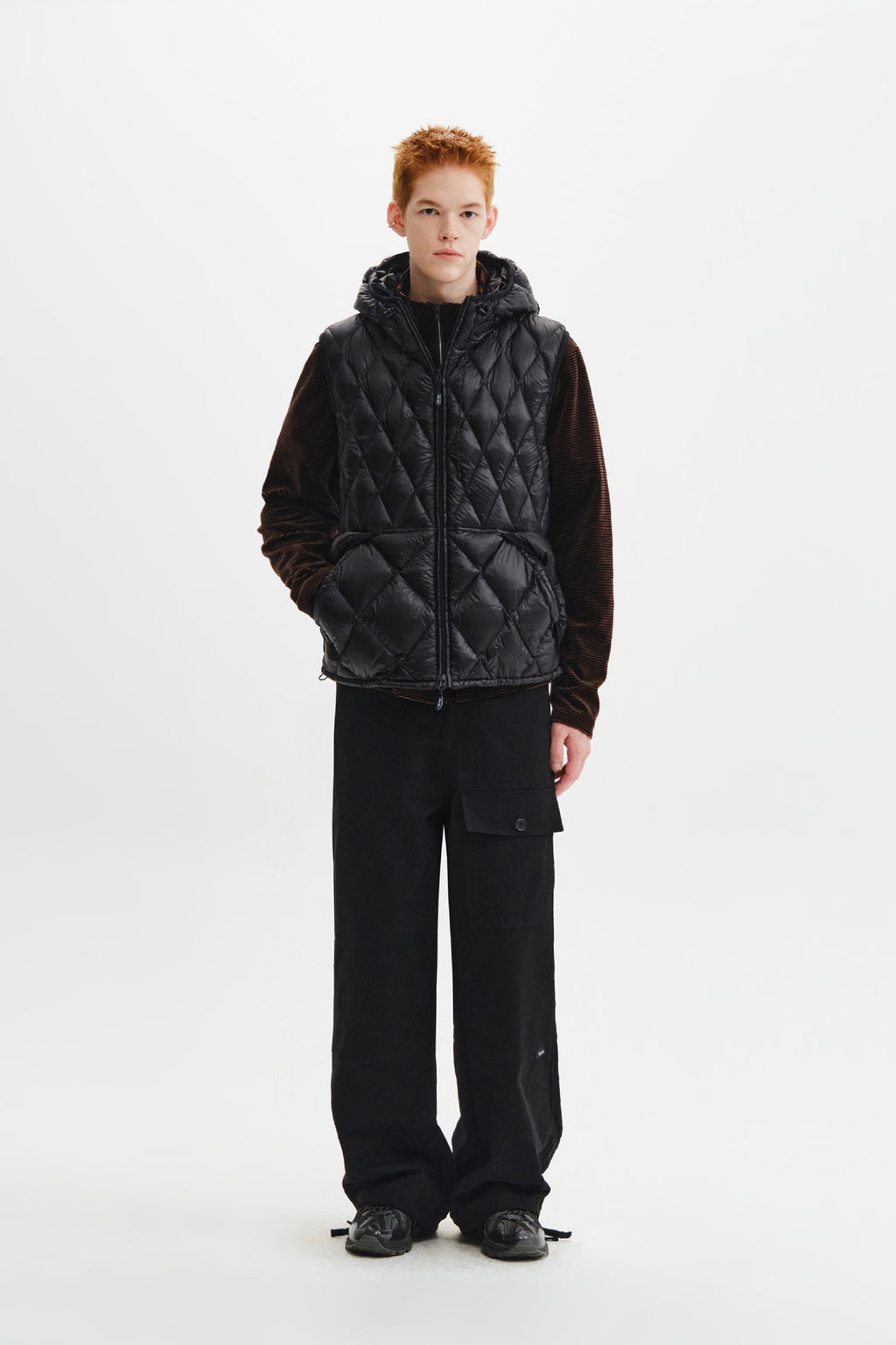 Matin Kim - Mix Quilted Light Down Vest (Black) product image 12 | TRAB K-Fashion Australia