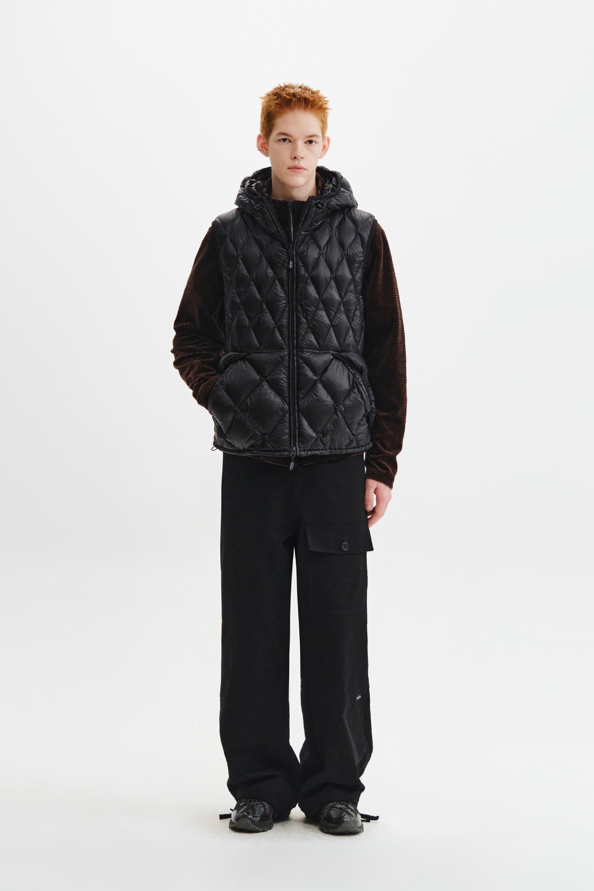 Matin Kim - Mix Quilted Light Down Vest (Black) product image 12 | TRAB K-Fashion Australia