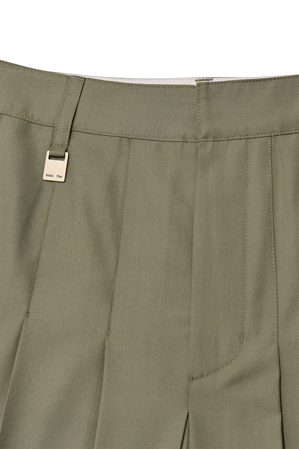 Matin Kim - Bermuda Pleats Skirt Pants (Khaki) product image 3 | TRAB K-Fashion Australia