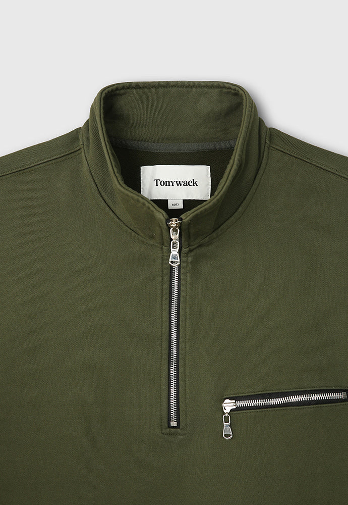 Tonywack - Extra Heavy Sweat Half Zip-Up (Fern Green) product image 7 | TRAB K-Fashion Australia