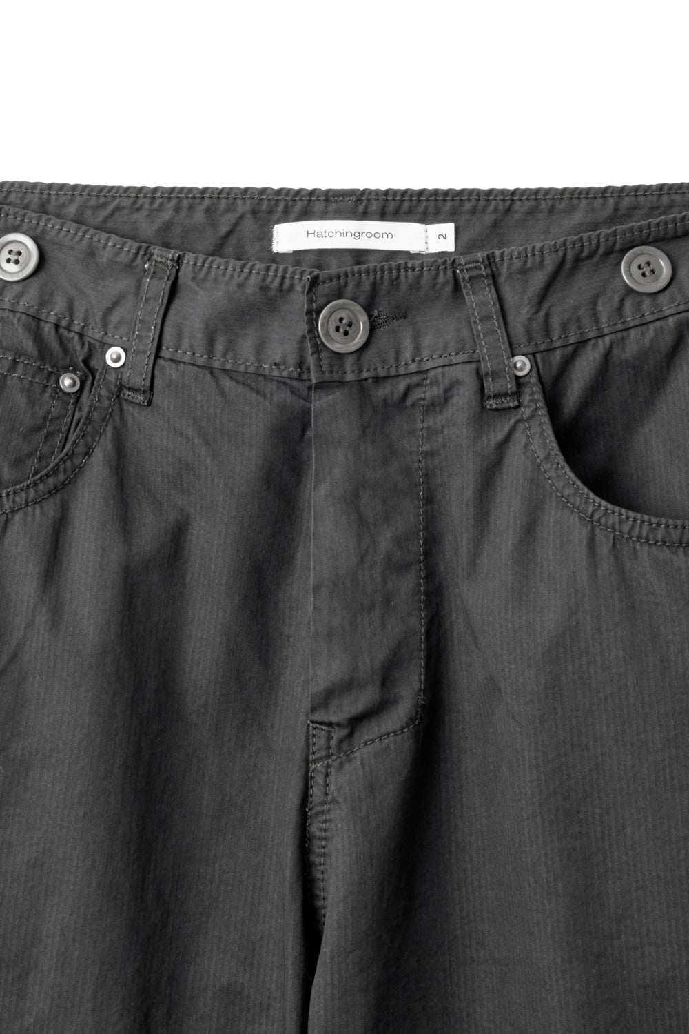 Hatchingroom - Shield Pants Herringbone Stripe (Dyed Black) product image 3 | TRAB K-Fashion Australia