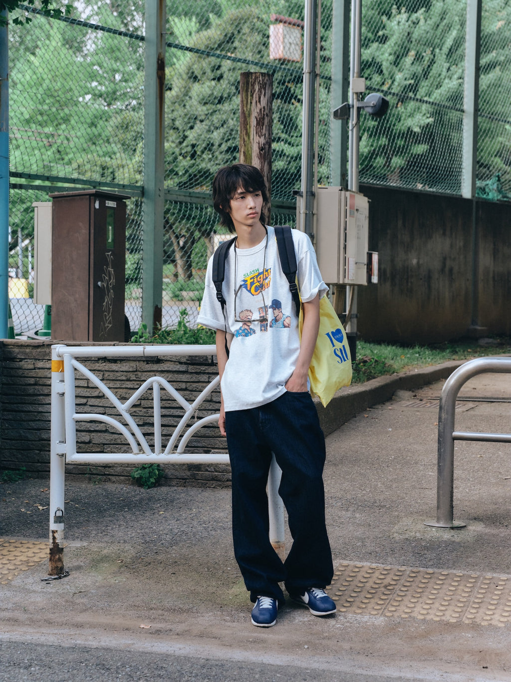 Stu - Fight Club T-Shirt Melange (Grey) product image 6 | TRAB K-Fashion Australia