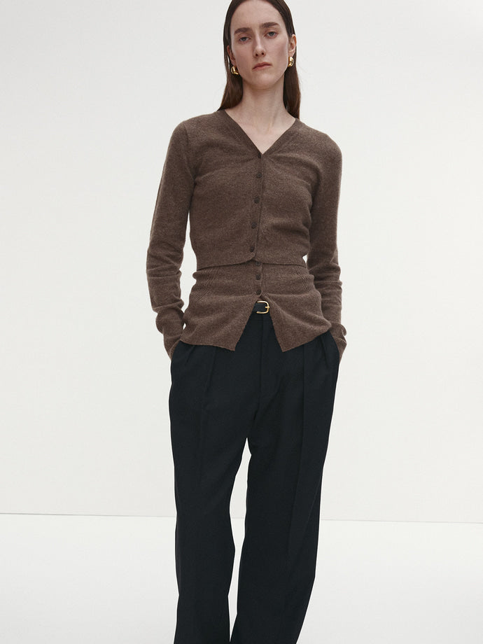 Tonywack - Merino Wool Cropped Cardigan (Brown) product image 5 | TRAB K-Fashion Australia