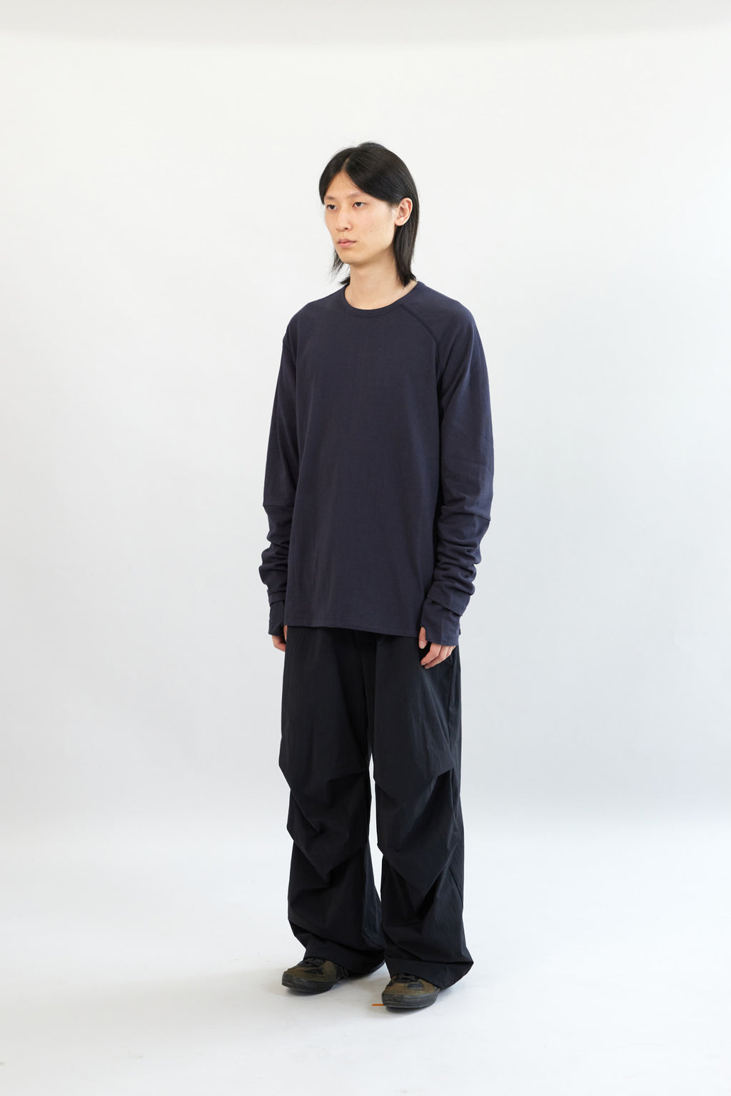 Hatchingroom - Double Sleeve Tee Blue (Charcoal) product image 5 | TRAB K-Fashion Australia