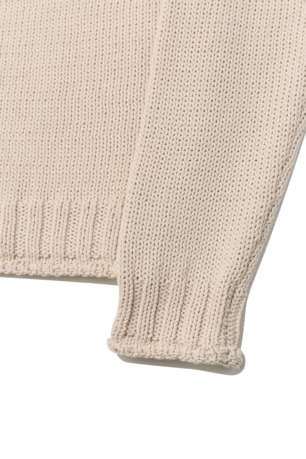 Matin Kim - Applique Logo Patch Knit Zip Up (Light Beige) product image 5 | TRAB K-Fashion Australia