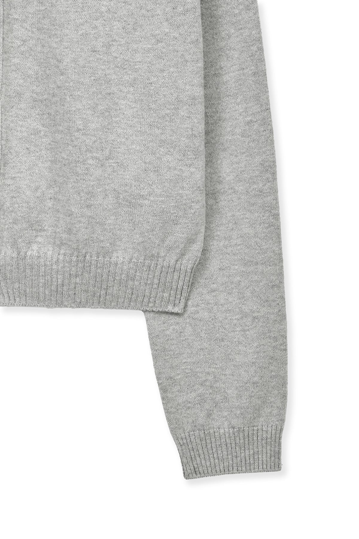 Matin Kim - Back Logo Snap Button Cardigan (Grey) product image 4 | TRAB K-Fashion Australia