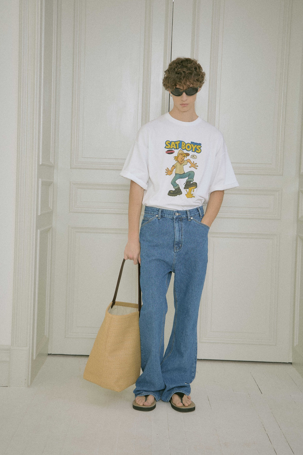 Stu - Stripe Denim Pants Mid (Blue) product image 8 | TRAB K-Fashion Australia