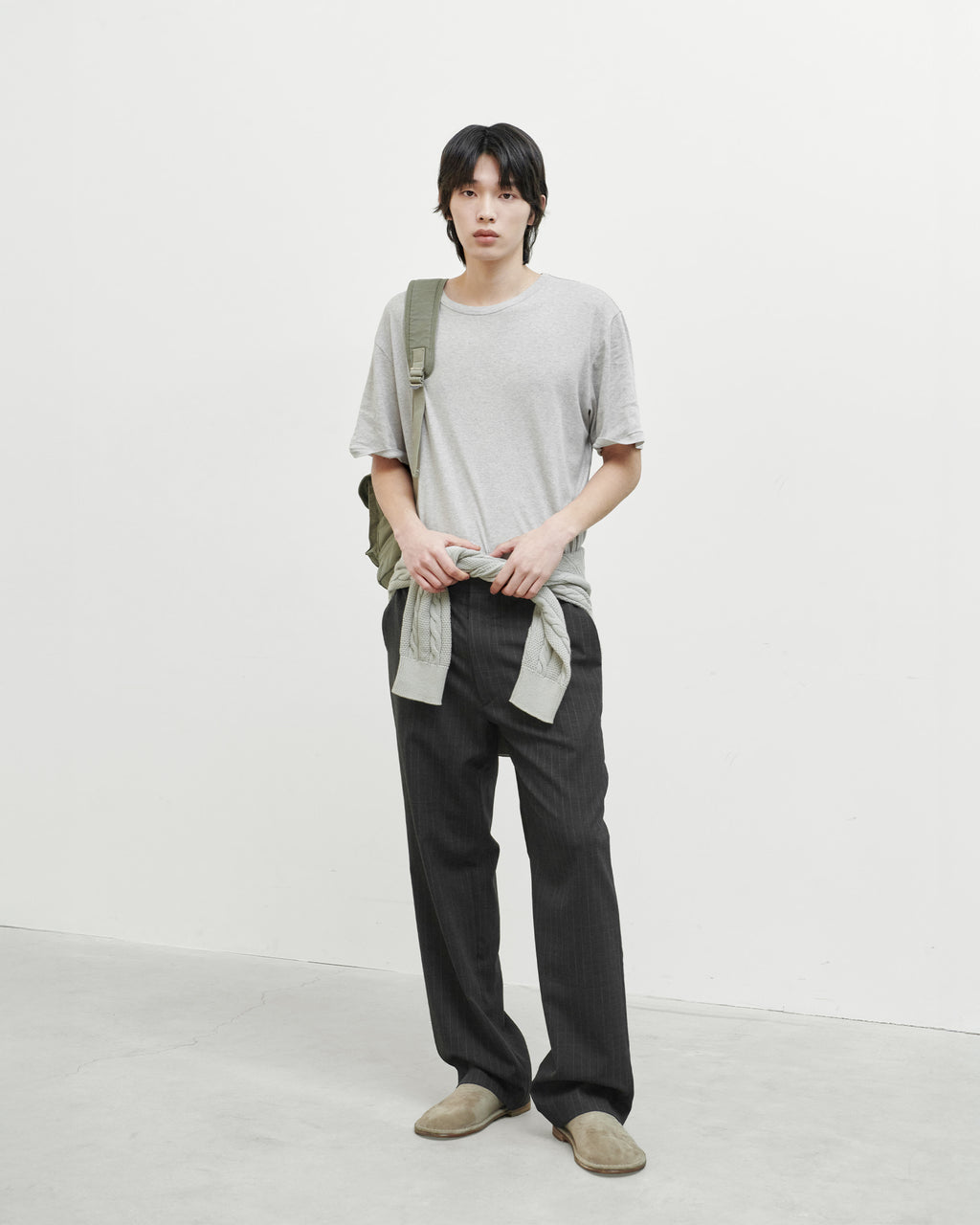 Brownyard - Cashmere Half Sleeve (Light Grey) product image 1 | TRAB K-Fashion Australia