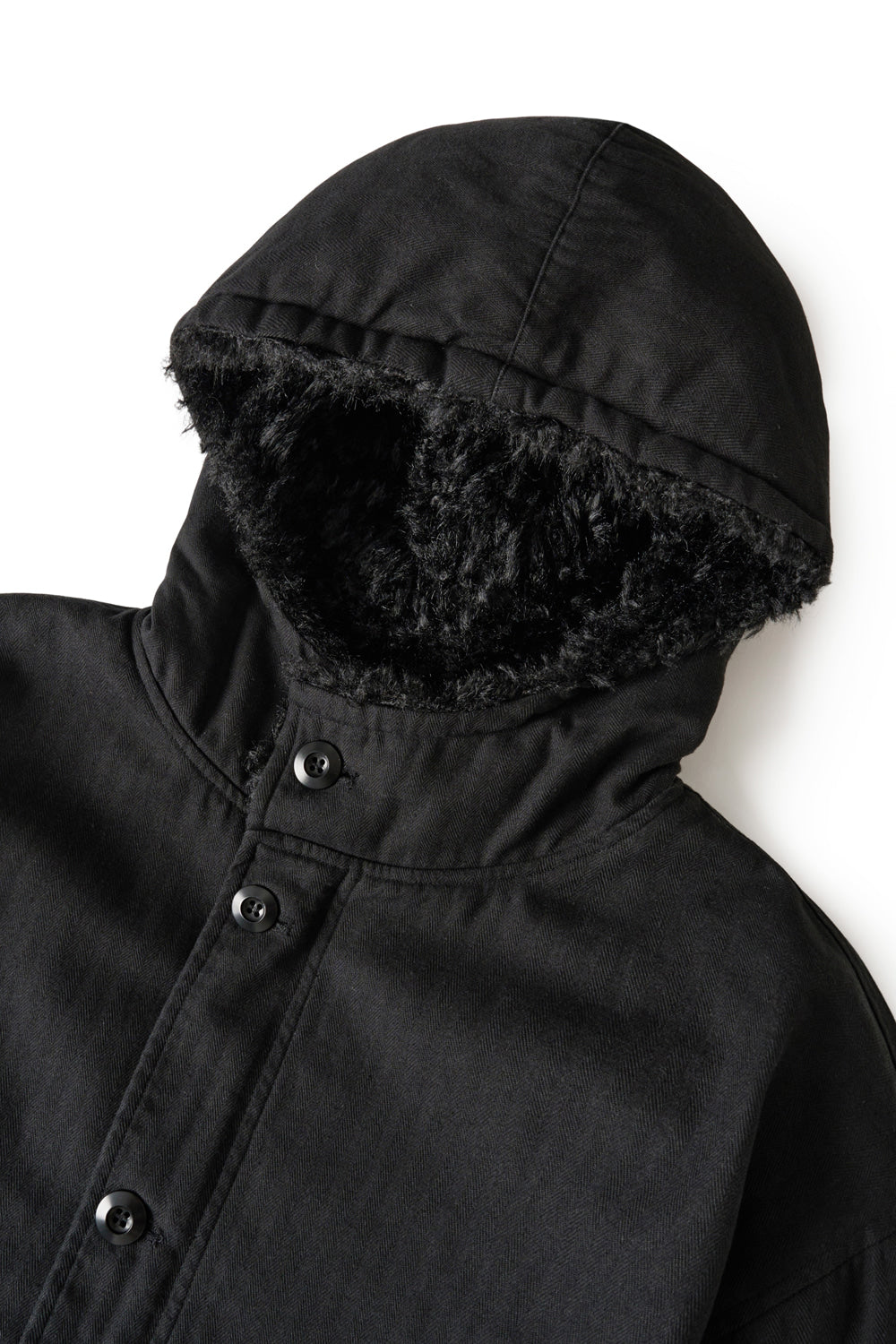 Hatchingroom - Hooded Mil Parka (Black) product image 3 | TRAB K-Fashion Australia