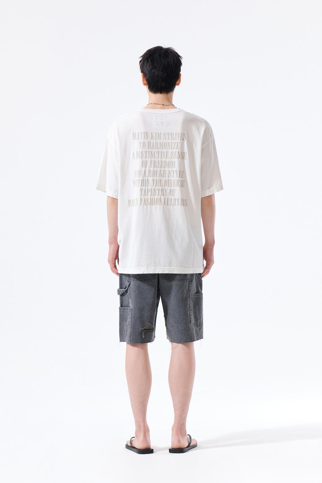 Matin Kim - Vintage Lettering Graffiti Top (White) product image 13 | TRAB K-Fashion Australia