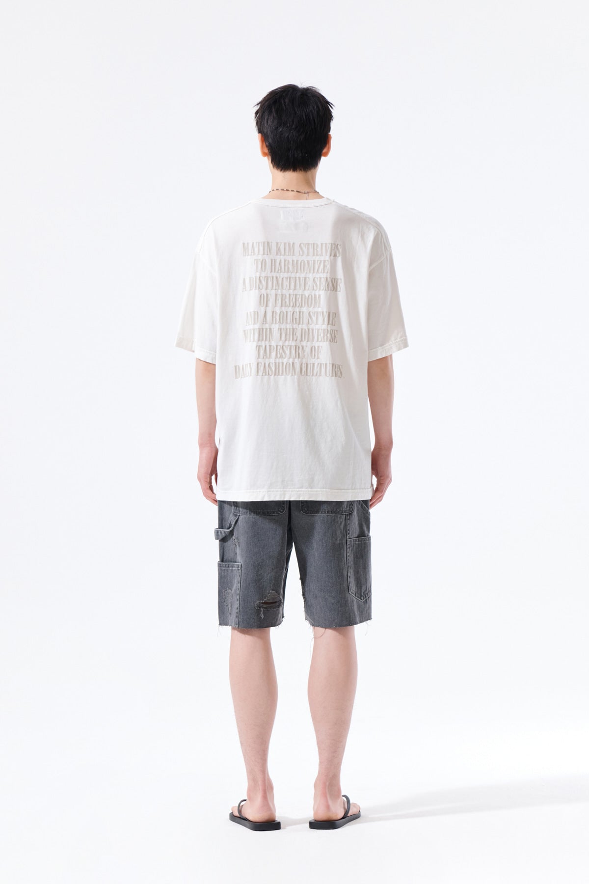Matin Kim - Vintage Lettering Graffiti Top (White) product image 13 | TRAB K-Fashion Australia