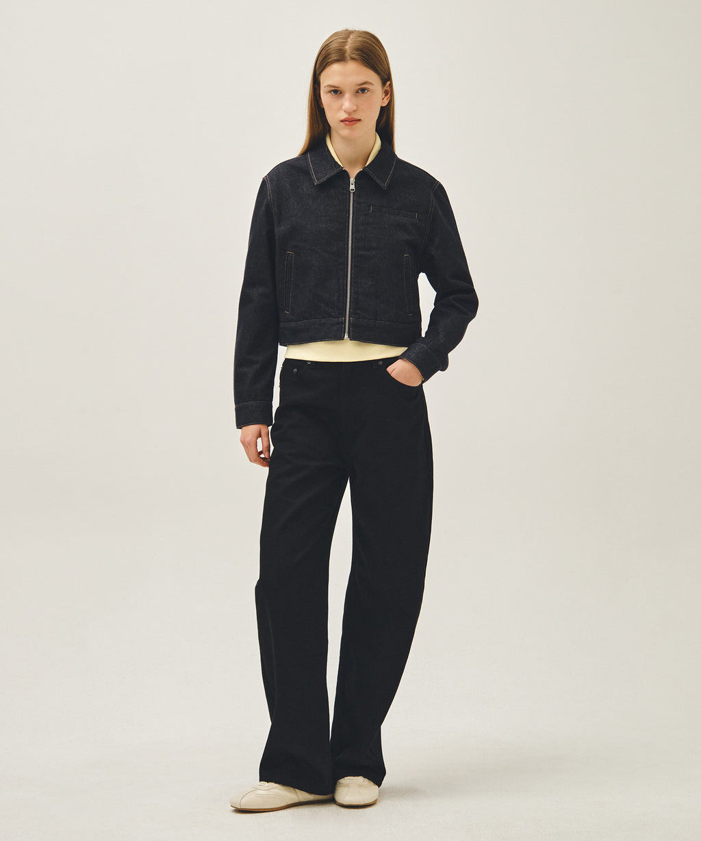 Marithe & Francois Girbaud - Crop Denim Blouson Jacket (Indigo) product image 5 | TRAB K-Fashion Australia