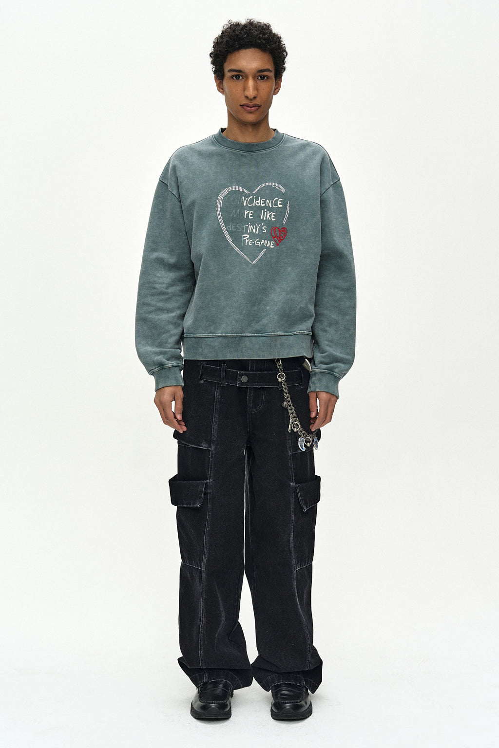 Andersson Bell - Belt Layered Cargo Wide-Leg Jeans (Black) product image 12 | TRAB K-Fashion Australia