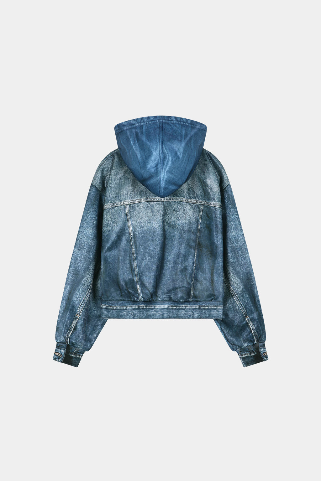 Andersson Bell - Denim Layered Trompe L'oeil Hoodie (blue) (Blue) product image 9 | TRAB K-Fashion Australia