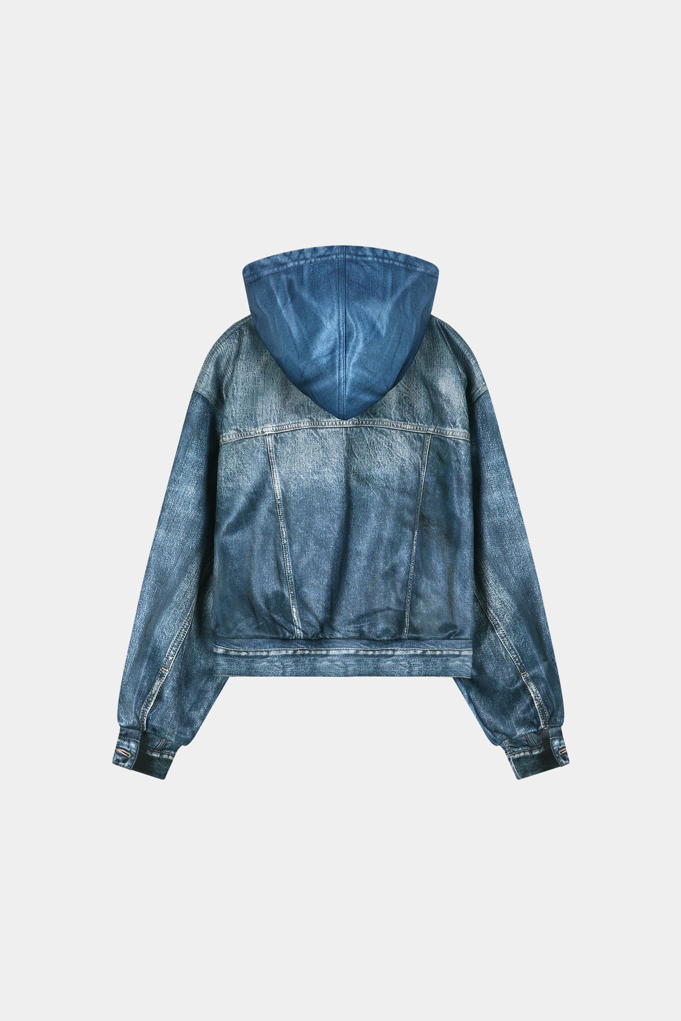 Andersson Bell - Denim Layered Trompe L'oeil Hoodie (blue) (Blue) product image 9 | TRAB K-Fashion Australia