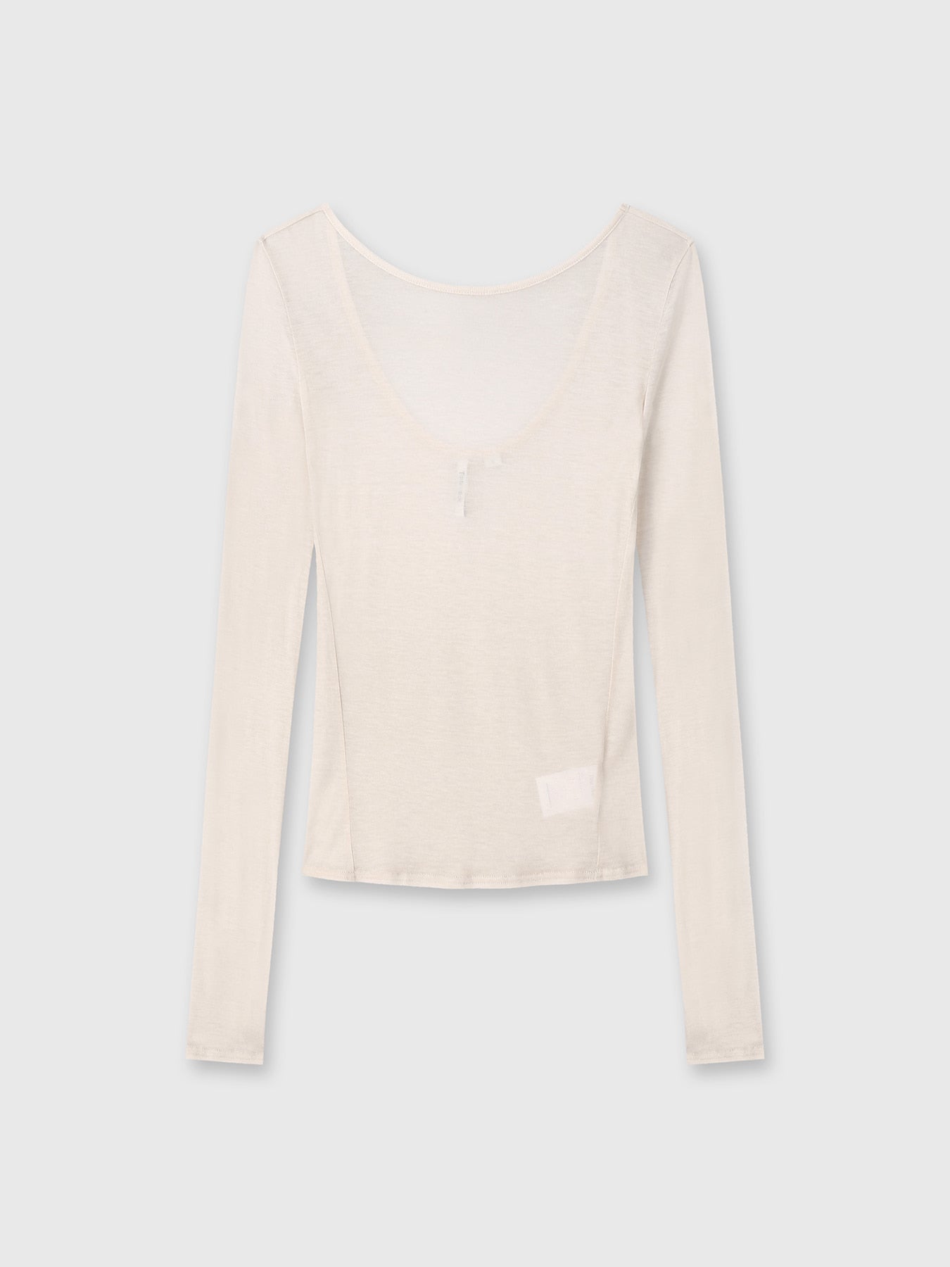 Tonywack - Low Back Long Sleeve T-Shirt (Ivory) product image 5 | TRAB K-Fashion Australia