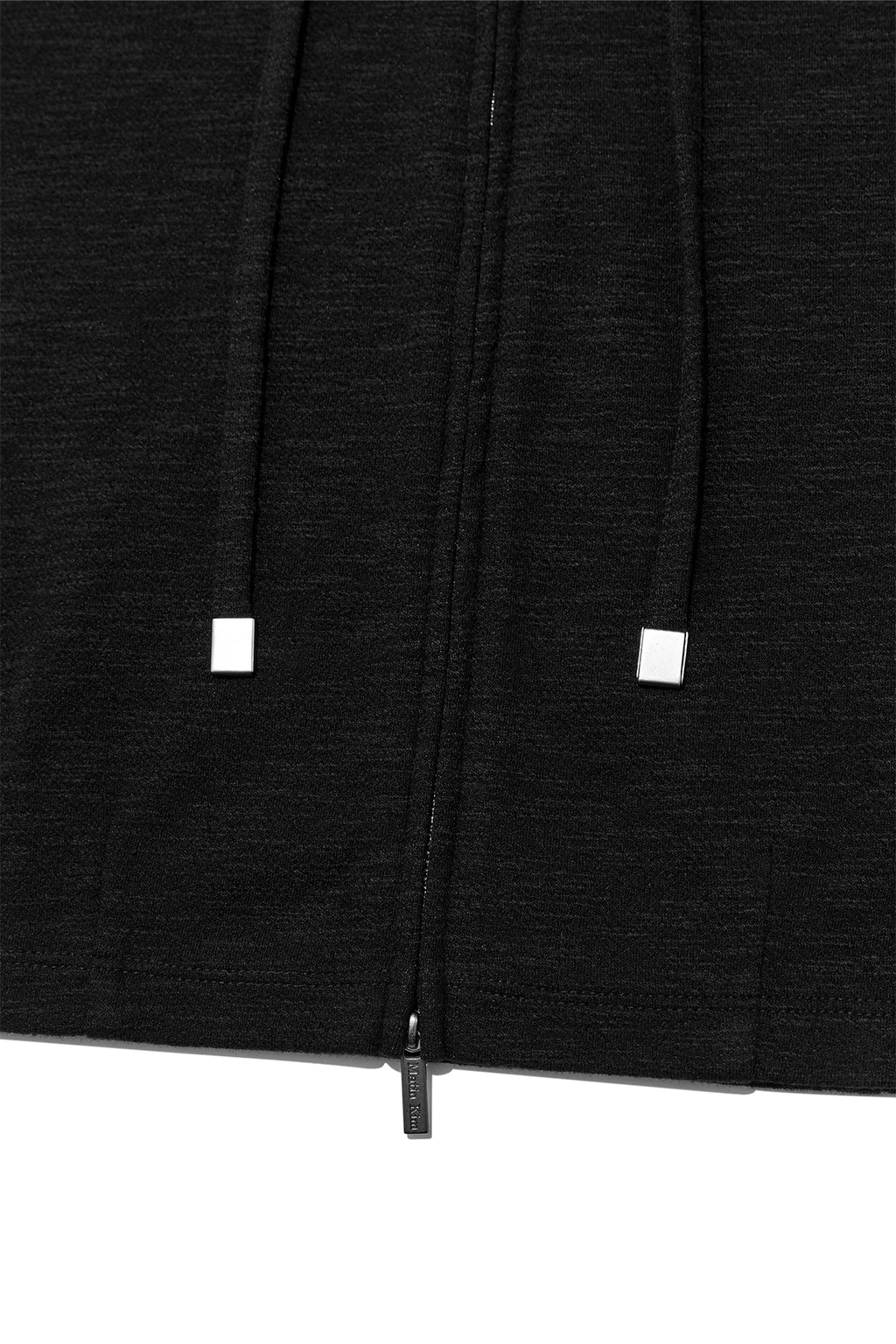 Matin Kim - Sleeve Slit Point Hoody Zip Up (Black) product image 4 | TRAB K-Fashion Australia