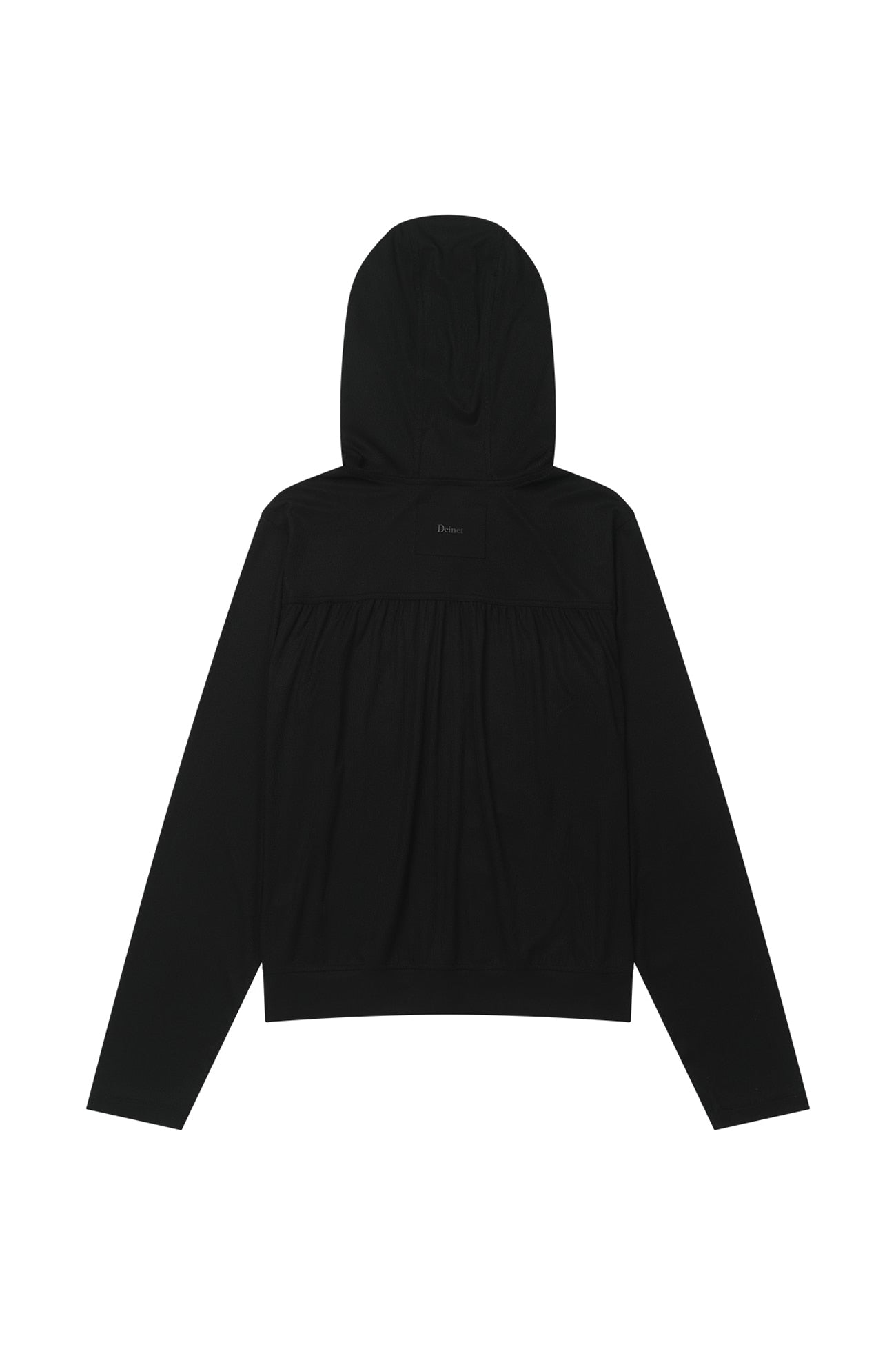 Deinet - Shirring Hood Zip Up (Black) product image 8 | TRAB K-Fashion Australia