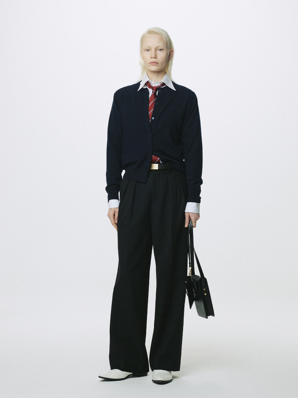 Tonywack - Super Fine Merino Wool Cardigan (Navy) product image 3 | TRAB K-Fashion Australia