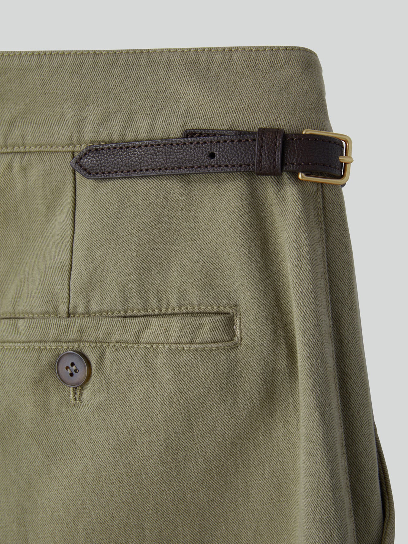 Recto - Waist Belt Detail Cotton Pants (Light Khaki) product image 8 | TRAB K-Fashion Australia