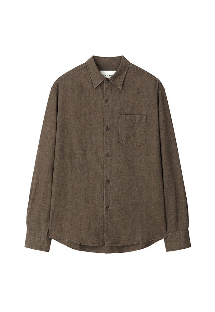 Art if acts - Washed Linen Shirt (Wood) product image 5 | TRAB K-Fashion Australia