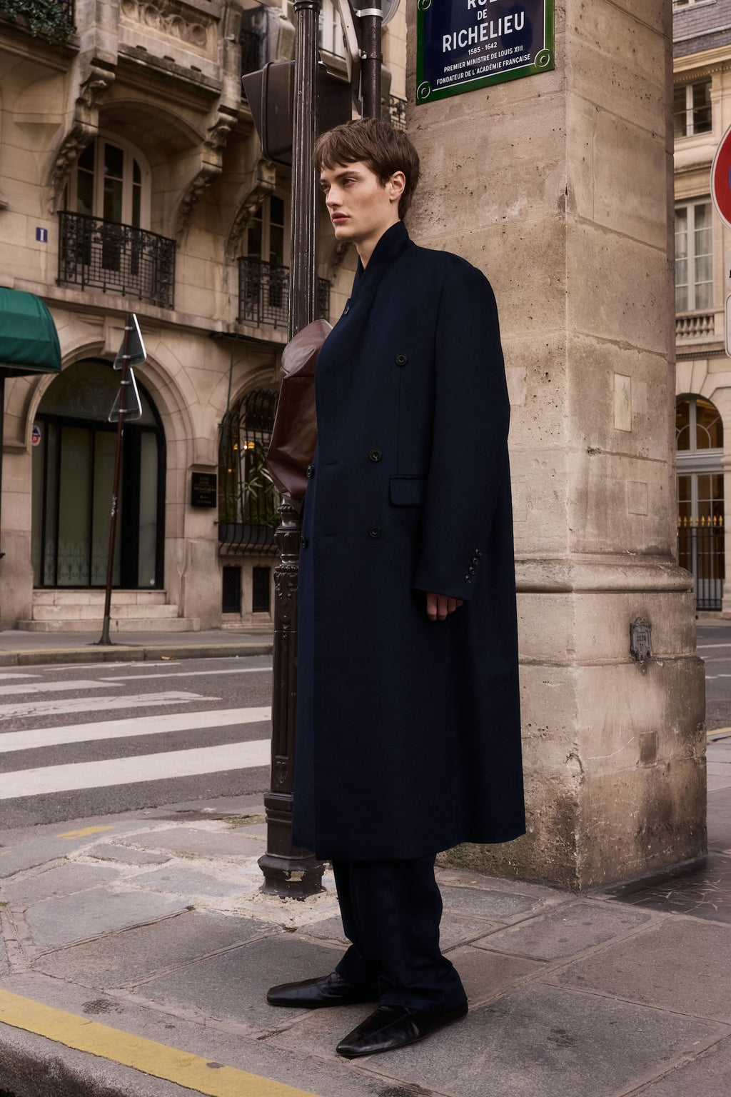 STU - Crease Belt Slacks In Cashmere (Navy) product image 8 | TRAB K-Fashion Australia