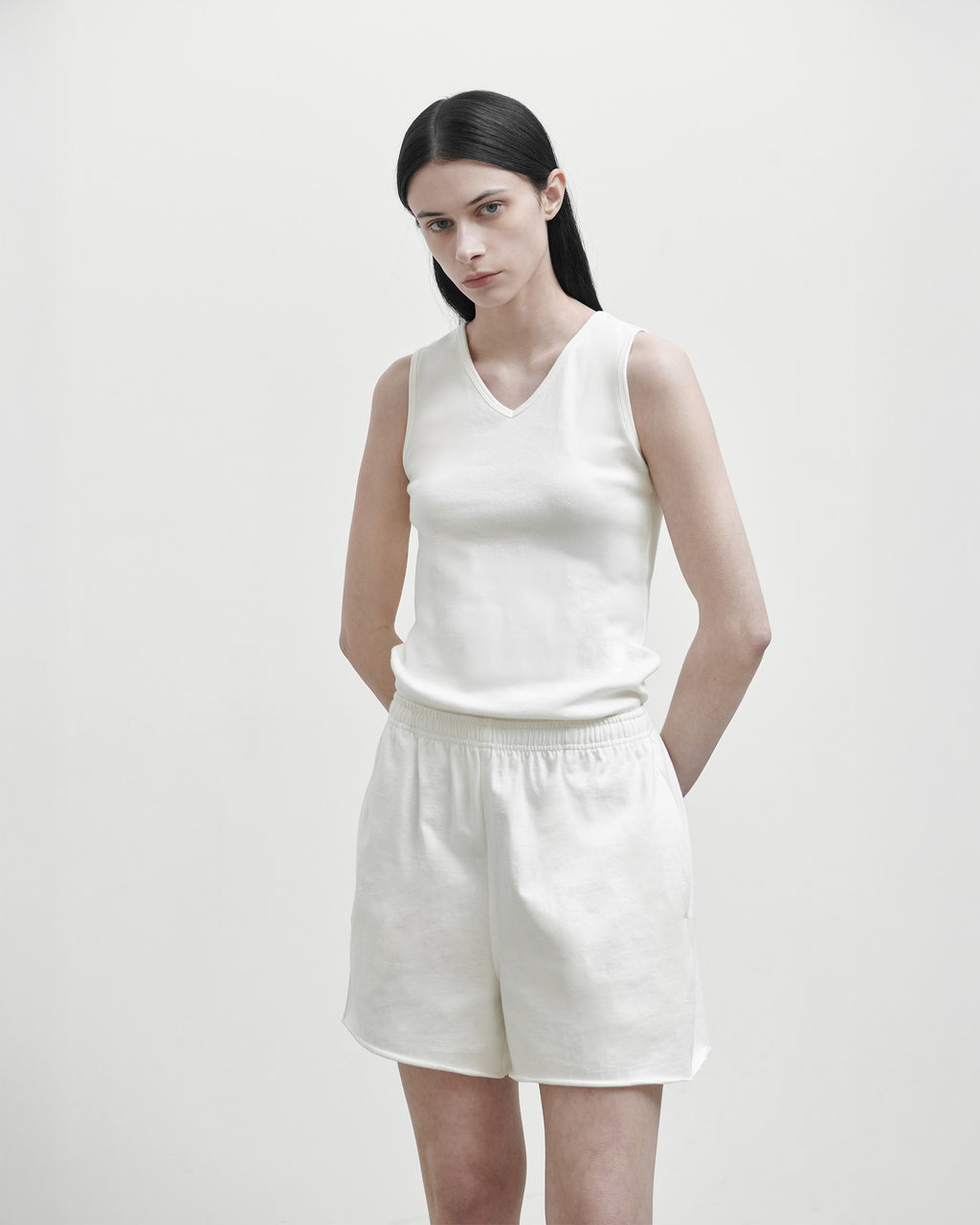 Brownyard - Cut Off Single Shorts (Ivory) product image 4 | TRAB K-Fashion Australia
